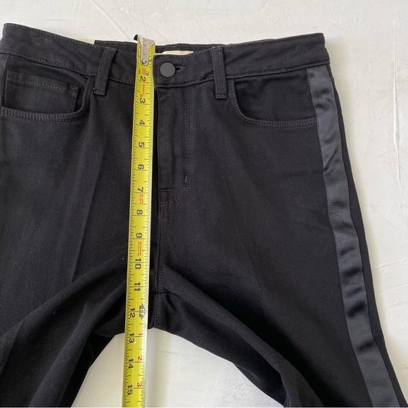 L'AGENCE BRAND NEW 'THE SOLANA' BLACK FLARED TUXEDO STRIPED JEANS SIZE 28 NWOT - Picture 10 of 13